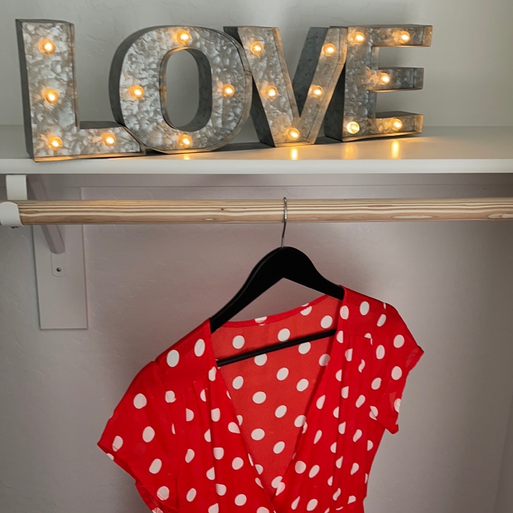 Red & White Poka-Dot Maxi Dress Brand New!